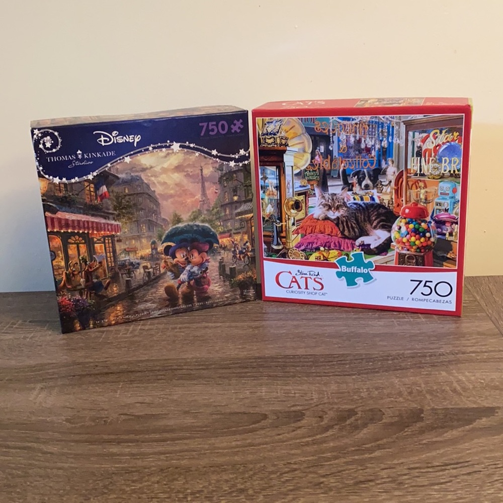 Puzzle bundle! 750 pieces each. Cats and Disney